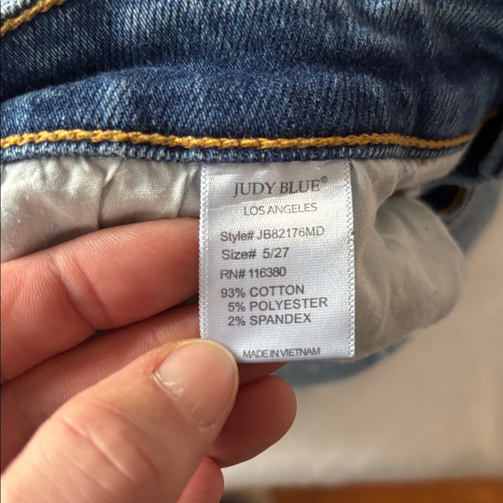 Women’s Judy Blue Slim Fit Ragged Hem Jeans Size 5(27) - Picture 11 of 11